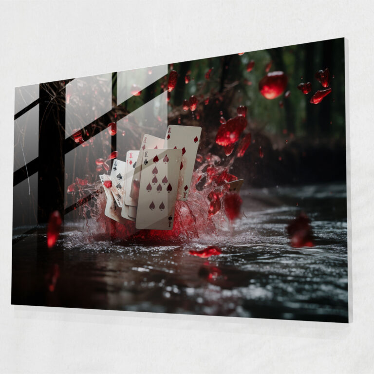 Gamble Glass Art - Gamble, Risking It All, Modern Art, Home Decoration