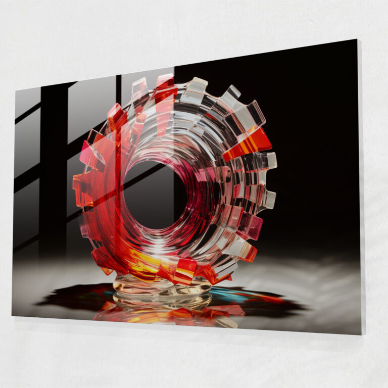 Risky Poker Glass Art - Gamble, Poker Chip, Glass Artwork, Home Decoration