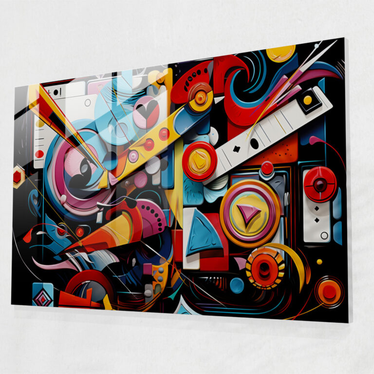Chances Fusion Glass Print - Gamble, Modern Art, Gamble, Wall Decoration