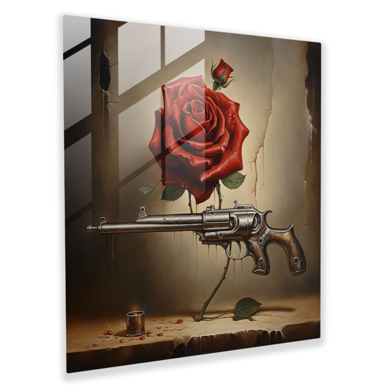 Godfather Glass Print - Surrealistic Love And Power - Godfather, Symbolism, Glass Art, Glass Wall Art