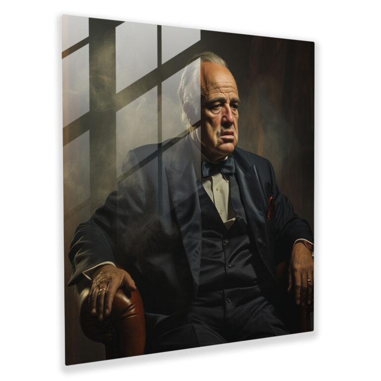Godfather Glass Art - Godfather, Digital Artwork, Godfather, Photorealistic