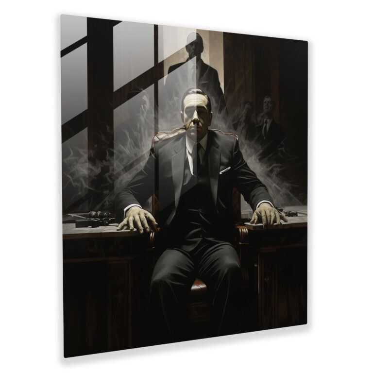 Godfather Glass Print - Godfather, Modern Art, Glass Print, Mob Boss