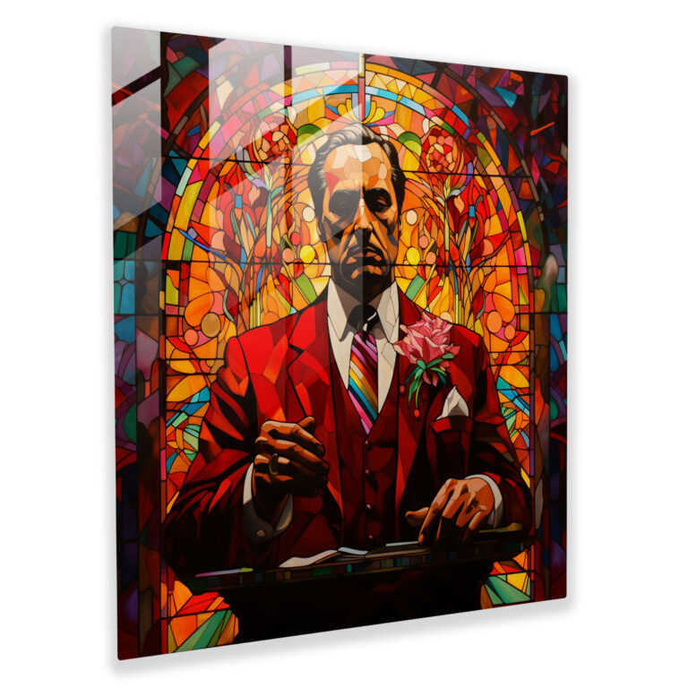 Stained Glass Godfather Artwork - Godfather, Home Decoration, Modern Art, Colorful Artwork