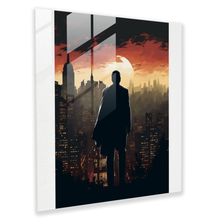Godfather Film Noir Glass Print - Godfather, Glass Print, Powerful Pose, Classic Movie Poster