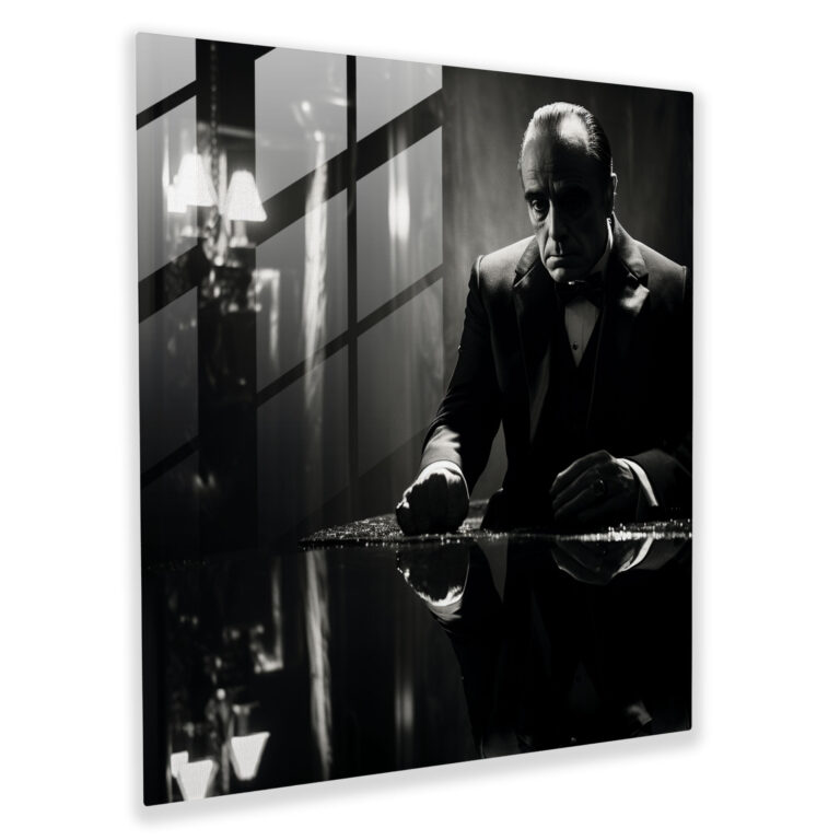 Godfather Reflection Glass Print - Godfather, Wall Decoration, Reflection, Glass Art