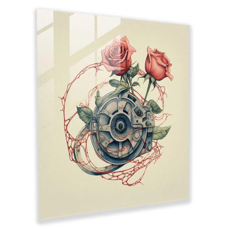 Godfather Cinematic Rose Glass Print - Godfather, Glass Wall Art, Cinema, Glass Art