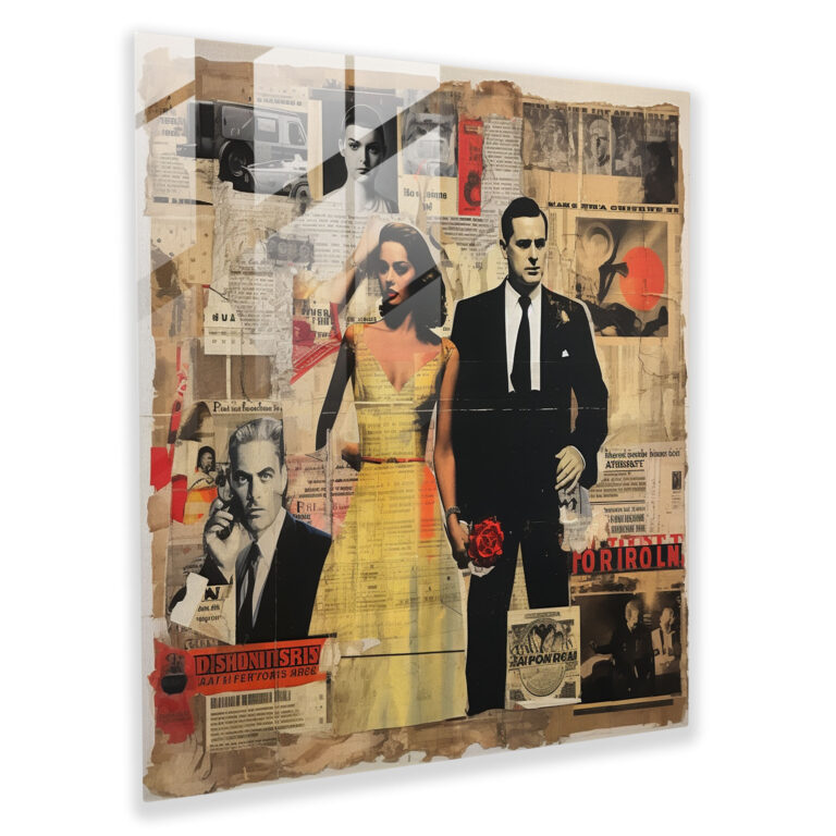 Godfather Glass Print - Godfather, Mixed Media, Power, Crime