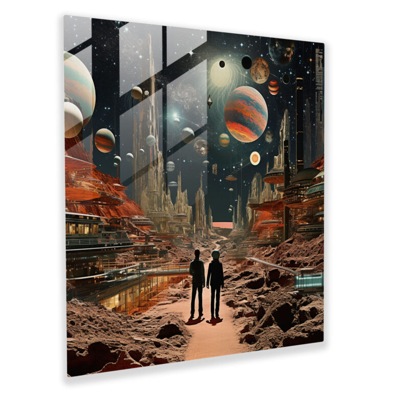 Godfather Glass Print - Godfather, Modern Art, Home Decoration, Futuristic