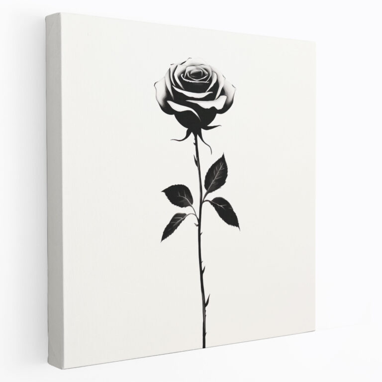 Godfather Minimalist Rose Canvas Print - Godfather, Authority, Home Decoration, Wall Art