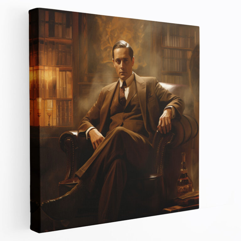 Godfather Vintage Sepia Canvas Print - Godfather, Godfather, Wall Decoration, Canvas Wall Art
