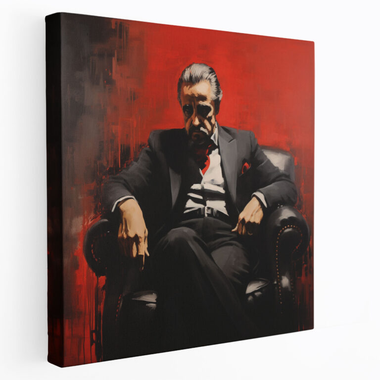 Godfather Dramatic Black And Red Canvas Print - Godfather, Godfather, Home Decoration, Canvas