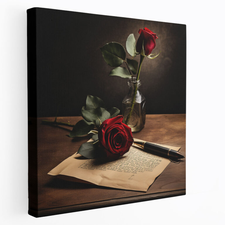 Godfather Minimalist Rose Canvas Print - Godfather, Canvas Print, Godfather, Wall Decoration