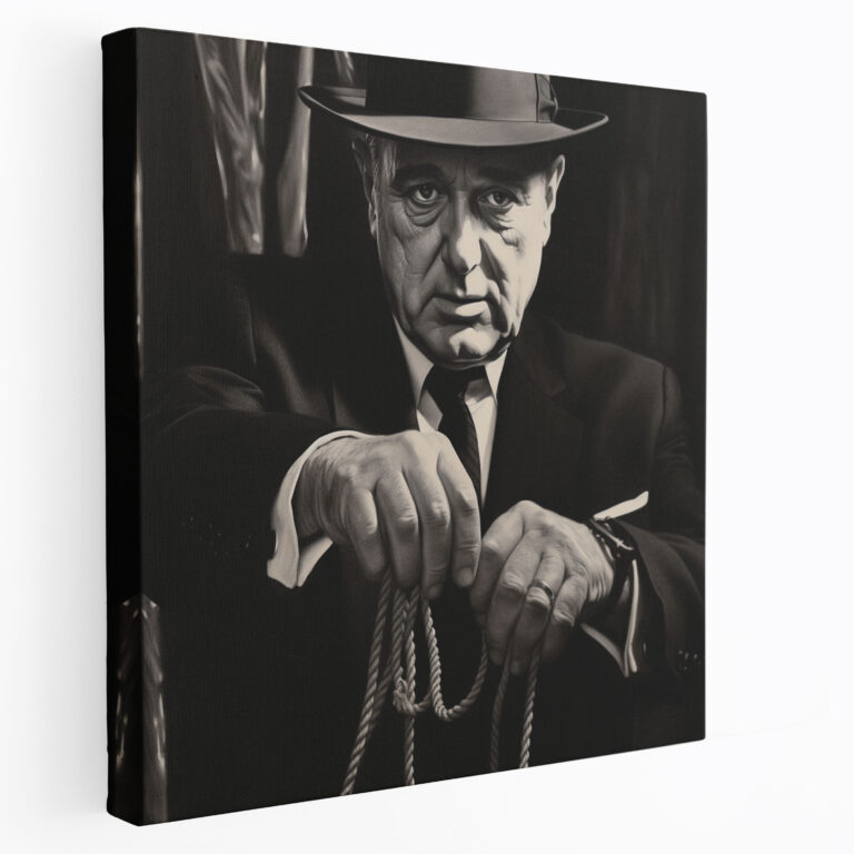 Godfather Charcoal Drawing Canvas Print - Godfather, Canvas Wall Art, Home Decoration, Wall Art