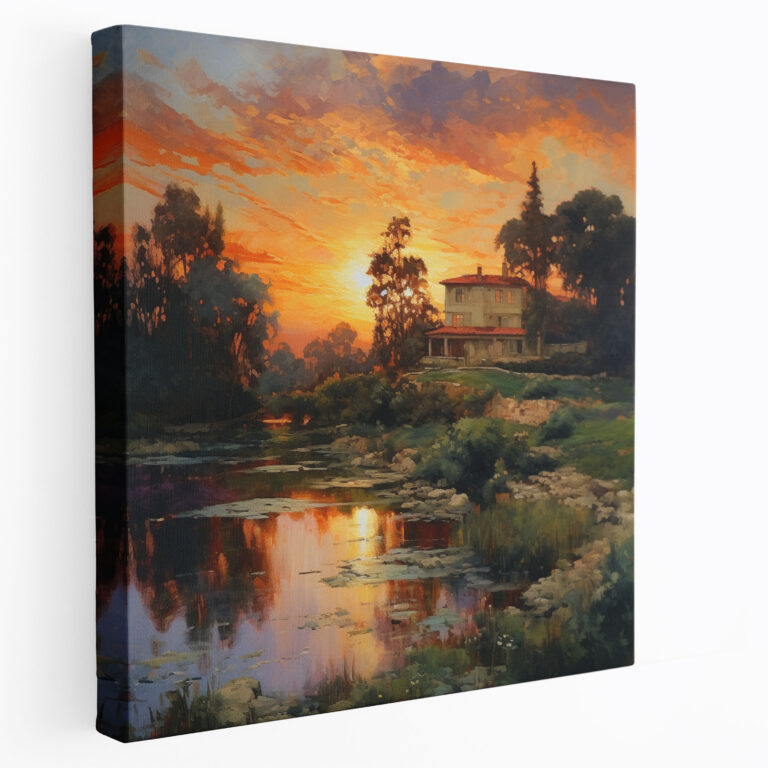 Godfather Impressionism Sunset Canvas Print - Godfather, Wall Art, Godfather, Wall Decoration