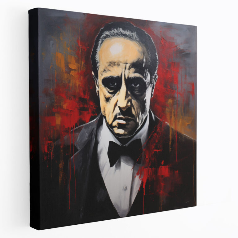 Godfather Canvas Print - Artistic Brush Strokes - Godfather, Artistic Brush Strokes, Wall Decoration, Wall Art