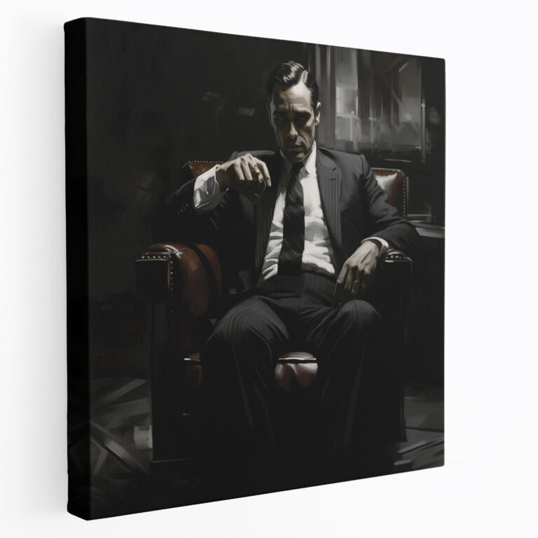 Godfather Canvas Print - Classic Black And White Painting - Godfather, Canvas Wall Art, Godfather, Canvas