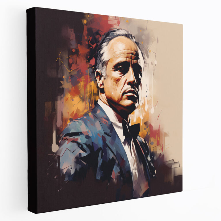 Godfather Canvas Print - Contemporary Digital Illustration - Godfather, Canvas Wall Art, Contemporary Digital Illustration, Wall Decoration