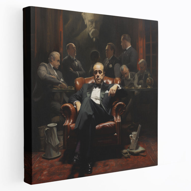 Godfather Classic Oil Painting Canvas Print - Godfather, Wall Art, Wall Decoration, Don Vito Corleone