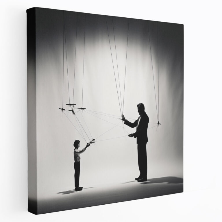 Godfather Silhouette Canvas Print - Godfather, Home Decoration, Canvas, Puppet Strings