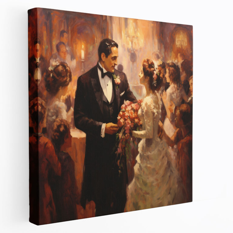 Godfather Wedding Canvas Art - Godfather, Canvas Wall Art, Impressionist Painting, Wall Art