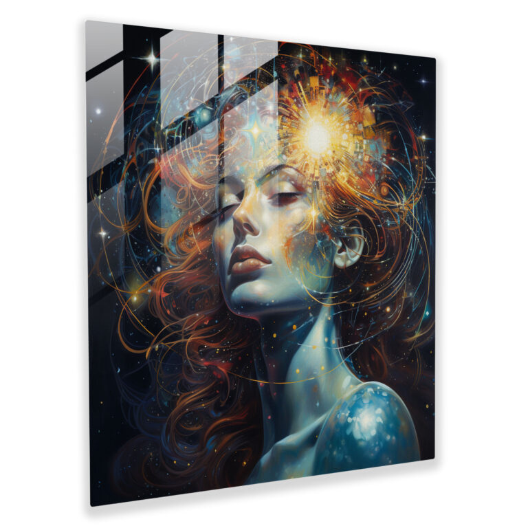Stellar Infusion Glass Print - Contemporary Wall Decoration