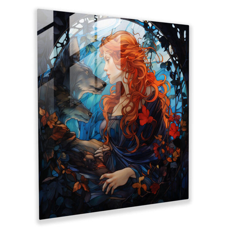 Mythical Tapestry Glass Print