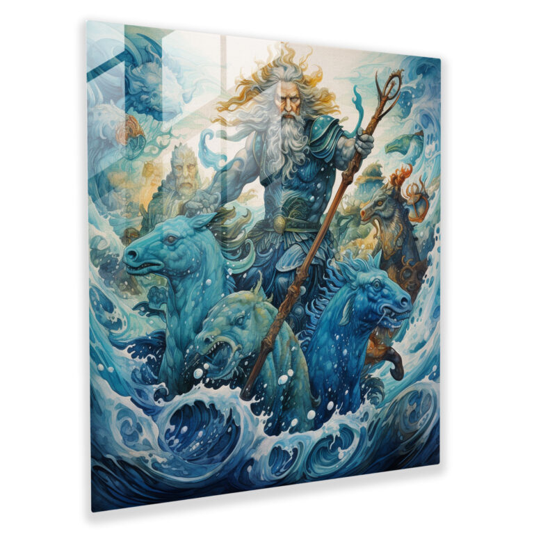Vibrant Surrealistic Watercolor Glass Wall Art