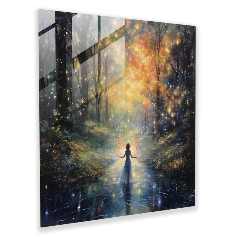 Enchanted Fairy Glass Print - Glitter, Glitter, Modern Art, Glass Art
