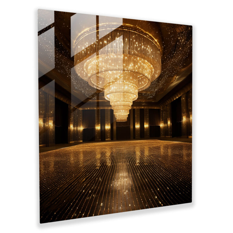 Glitter Chandelier Glass Print - Glitter, Glitter, Home Decoration, Elegance