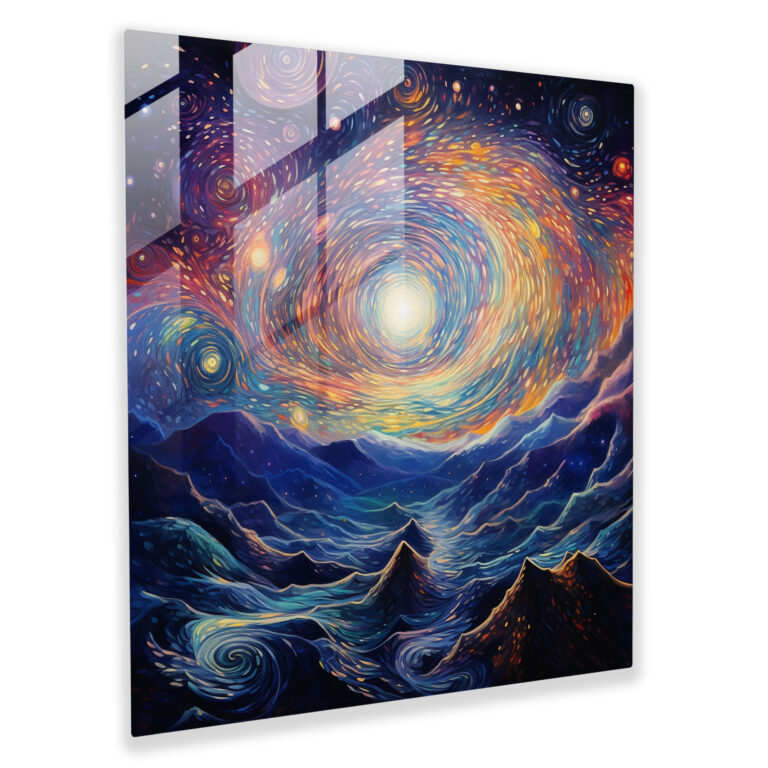Holographic Galaxy Glass Print - Glitter, Glass Art, Glitter, Wonder