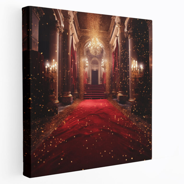 Glitter Wall Decoration - Golden Glamour - Glitter, Shimmering Golden Glitter, Elegance, Opulence