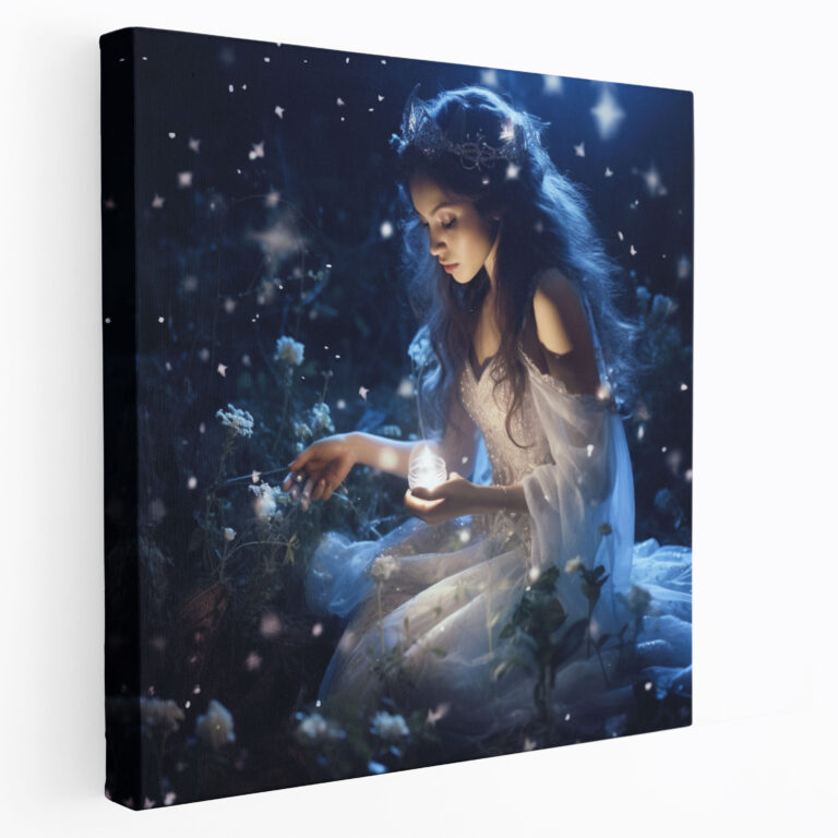 Glitter Wall Art - Moonlit Enchantment - Glitter, Home Decoration, Wall Art, Wall Decoration