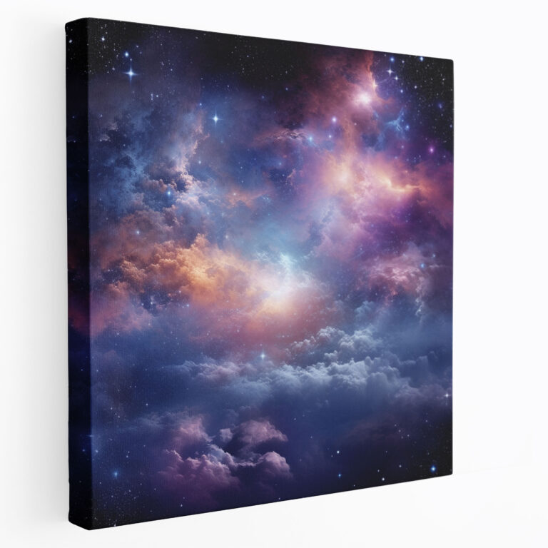 Glitter Wall Art - Starry Galaxy Canvas Print - Glitter, Printing Techniques, Canvas Wall Art, Majestic