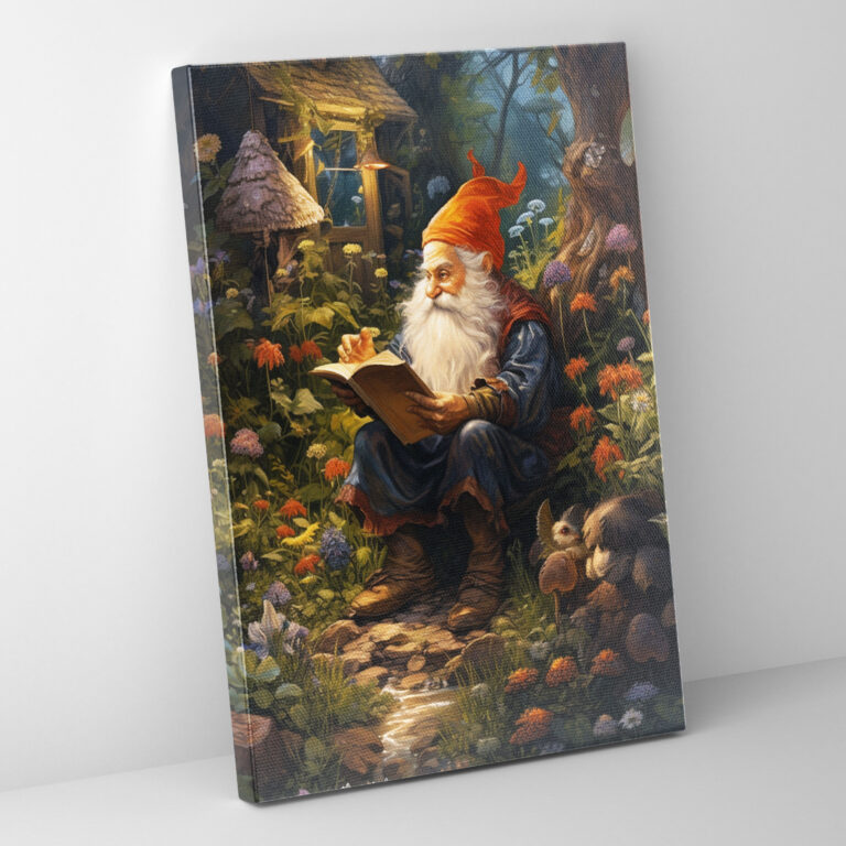 Realistic Gnome Wall Art - Gnome, Wall Decoration, Realistic Illustration, Canvas