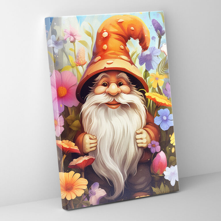 Gnome Canvas Print - Cartoon-Inspired Wall Art - Gnome, Wall Decoration, Gnome, Canvas Wall Art