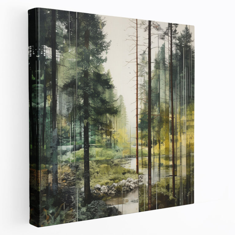 Green Pine Canvas Print - Green Pine, Home Decoration, Wall Art, Canvas Wall Art