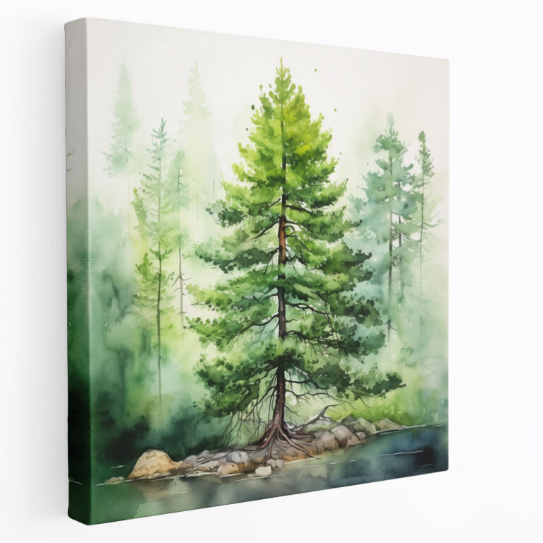 Green Pine Canvas Print - Green Pine, Canvas Wall Art, Green Pine, Wall Decoration