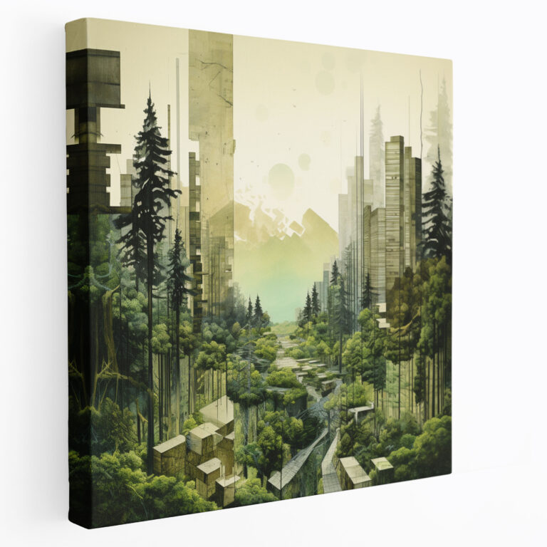 Green Pine Canvas Print - Green Pine, Canvas, Wall Decoration, Green Pine