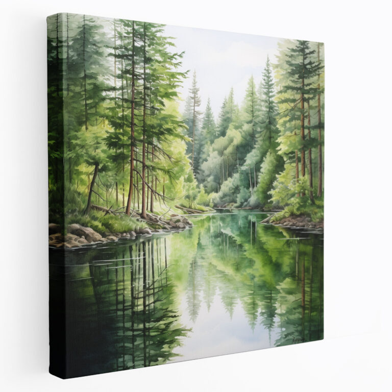 Green Pine Canvas Print - Green Pine, Green Pine, Wall Decoration, Canvas Print