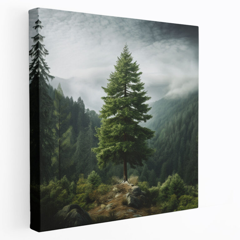 Green Pine Wall Art - Green Pine, Home Decoration, Canvas Wall Art, Canvas