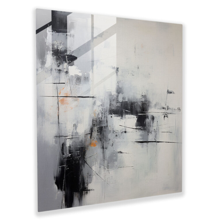 Gray Emotional Fusion Glass Print - Gray, Glass Wall Art, Wall Decoration, Gray Emotional Fusion Glass Print