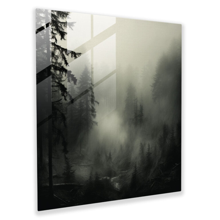 Gray Enigma Glass Print - Gray, Glass Art, Glass Wall Art, Ambiance