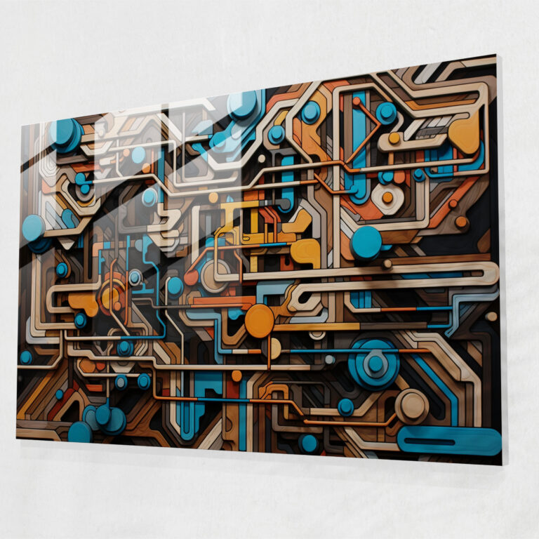 Abstract Graffiti Glass Wall Art - Intricate Patterns - Graffiti, Textures, Graffiti, Abstract