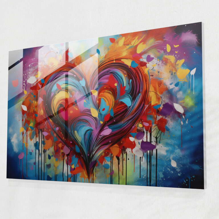 Graffiti Glass Wall Art - Urban Love - Graffiti, Glass Print, Urban Art, Graffiti Love