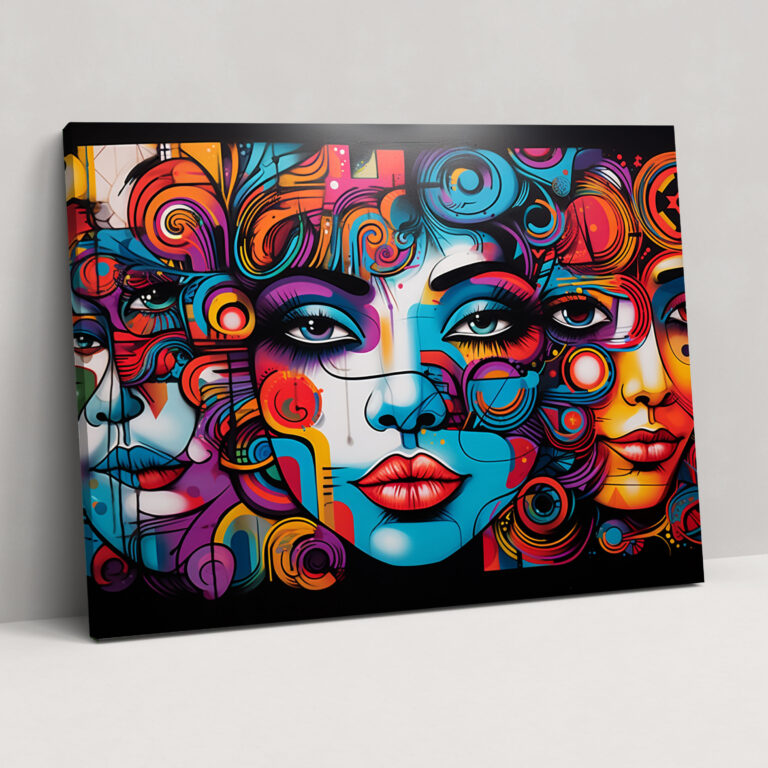 Community Graffiti Canvas Print - Graffiti, Canvas Print, Vibrant, Home Decoration