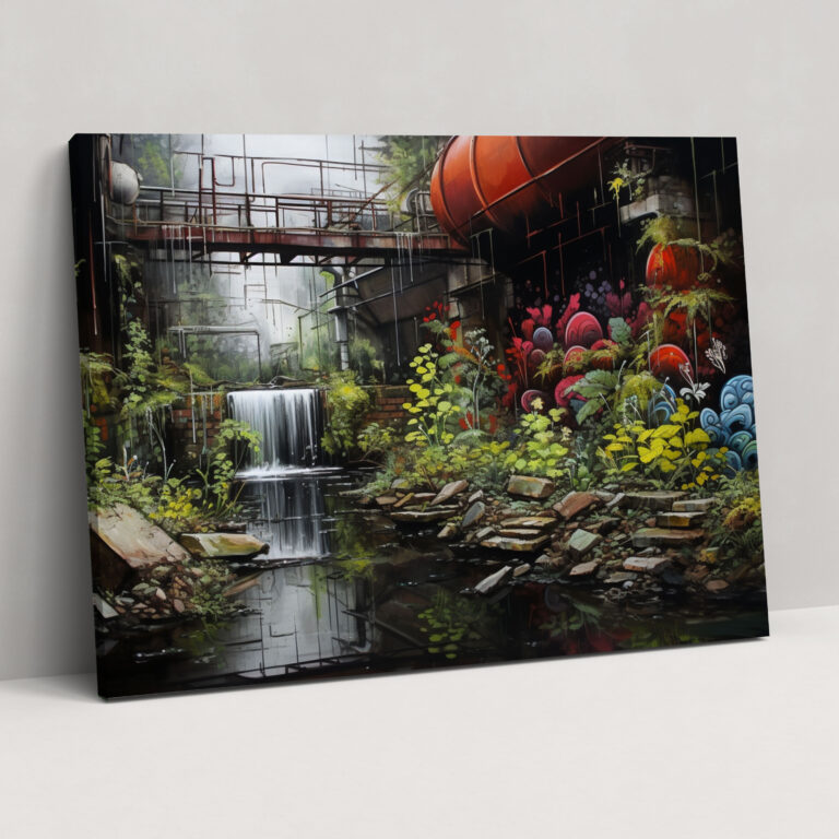 Nature-Inspired Graffiti Wall Art - Graffiti, Wall Decoration, Fusion, Canvas Wall Art
