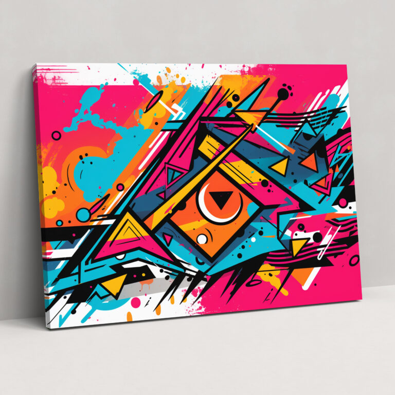 Retro Graffiti Canvas Print - Graffiti, Canvas Print, Canvas Wall Art, Wall Decoration