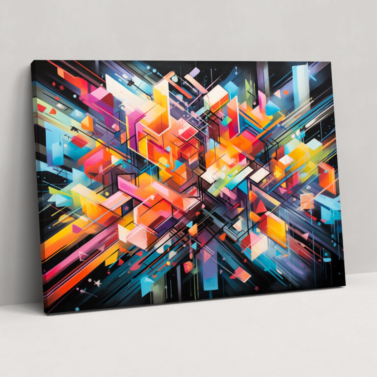 Abstract Graffiti Burst Wall Art - Graffiti, Abstract, Canvas Wall Art, Artistic