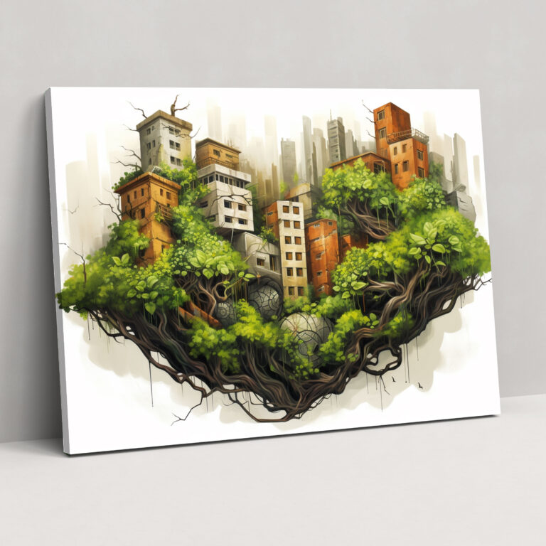 Urban Nature Graffiti Wall Art - Graffiti, Canvas Print, Graffiti, Cityscape
