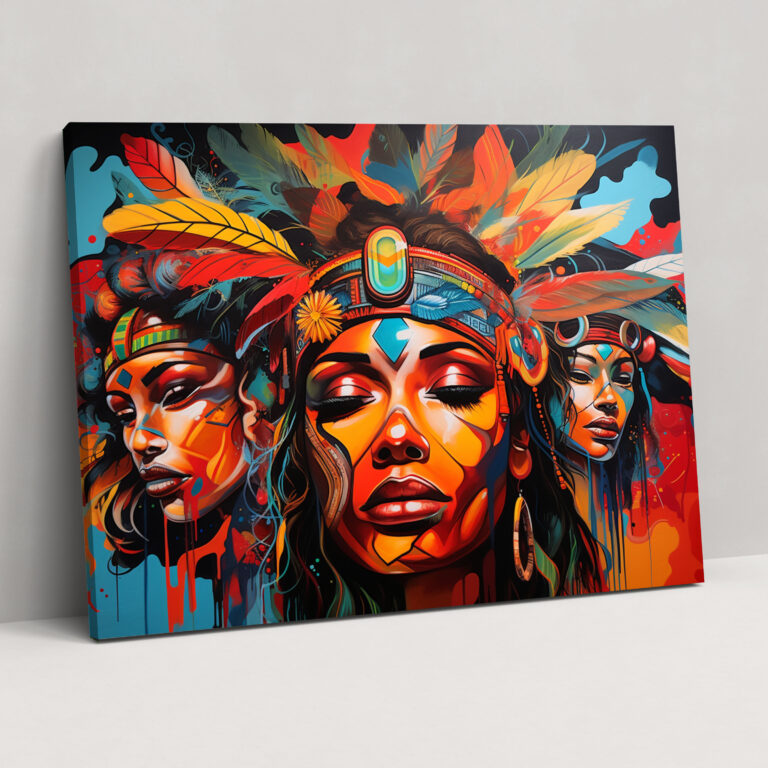 Cultural Fusion Graffiti Canvas Print - Graffiti, Wall Decoration, Harmony, Diversity
